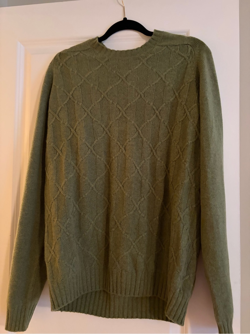 100% Cashmere Sweater – Olive Green New Without Tags